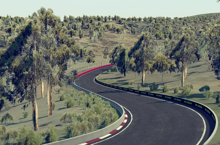 Realistic Race Track Rocks Creek