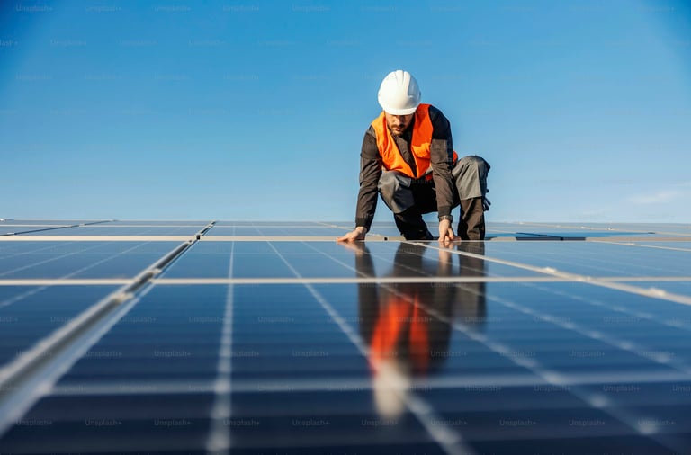 Solar panel installation services for sustainable energy solutions.