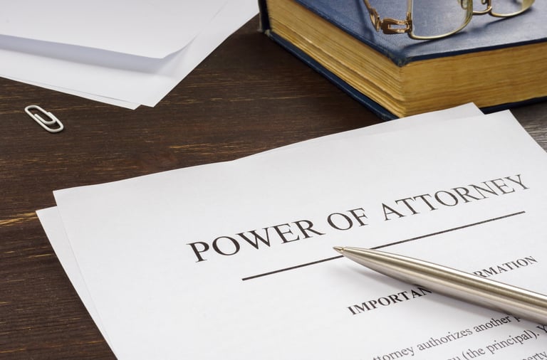 A power of attorney document