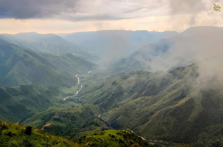 Meghalaya's Laitlum Canyon - where the valley disappears into clouds.