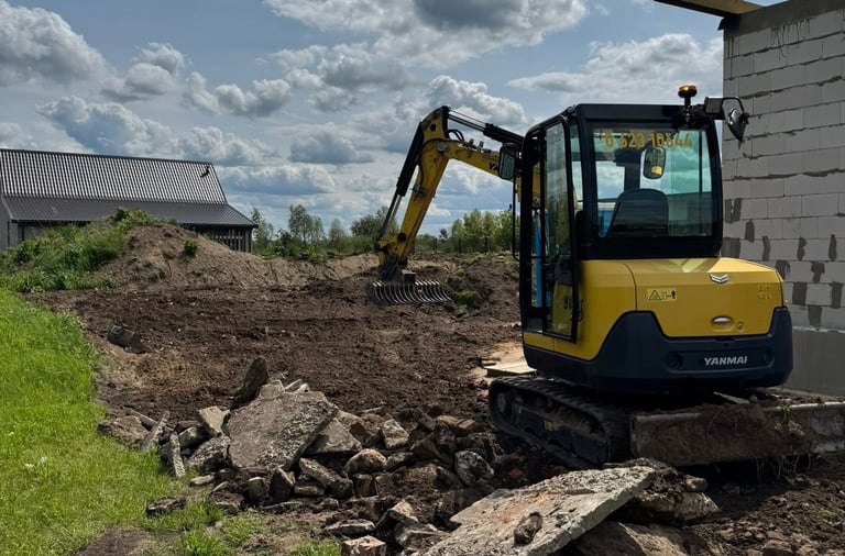 sklypo tvarkymas, lyginimas