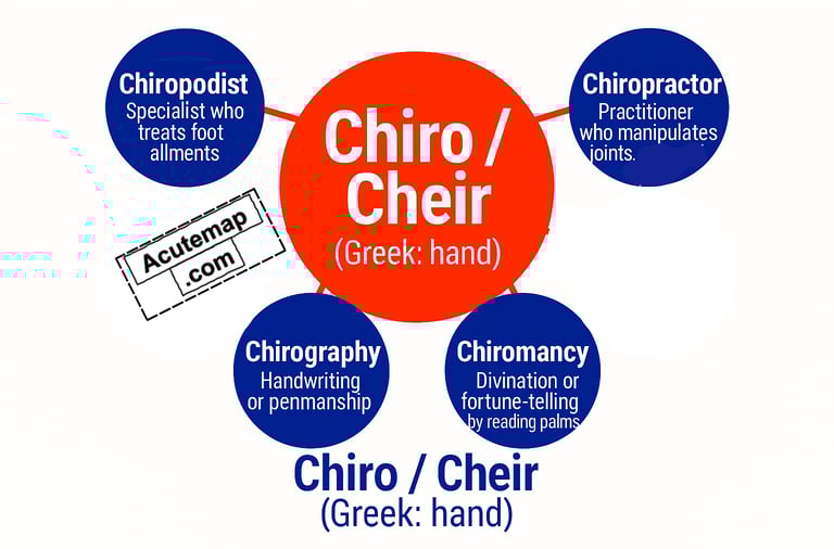 Chiro, Cheir root word vocabulary for SSC, banking exams