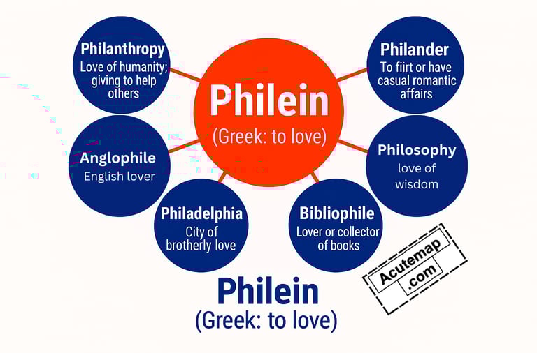 Philein root word, Word Power Made Easy