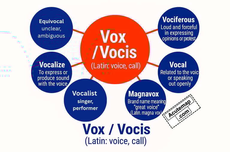 Vox root word, Word Power Made Easy