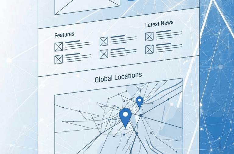 Eine moderne Darstellung einer Webseite