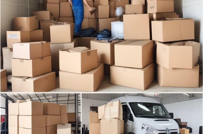 A clean white Luton van parked outside a London townhouse, ready for loading.