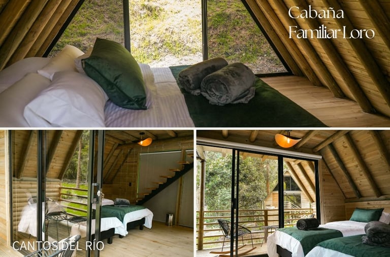 Cabaña familiar, eco hotel, Cajamarca, Cantos del rio, Colombia