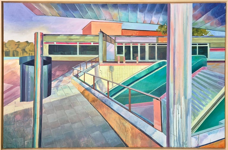 "Aufbruch"-Öl auf Leinwand-Gemälde von 2025-Jasmin Roßmann