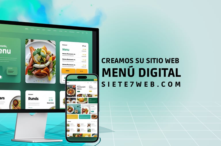 Creamos su sitio web menú digital | siete7web.com