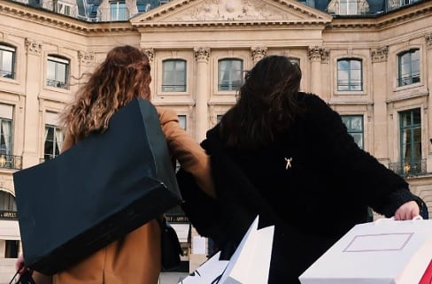 Rich women doing shopping