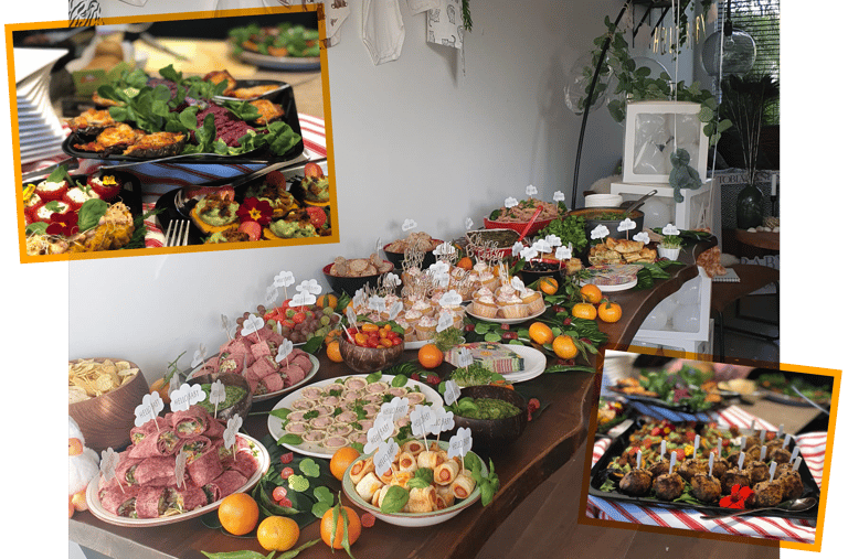 vegan catering buffet