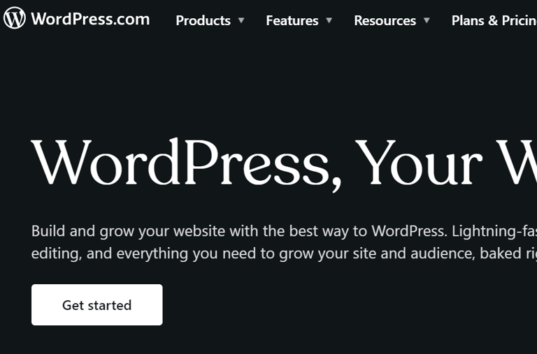 get started wordpress