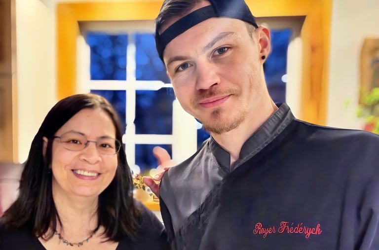 chef avec une cliente