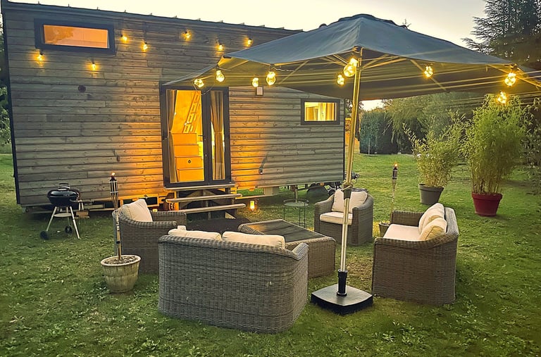 Ambiance extérieure Tiny-house Saignon