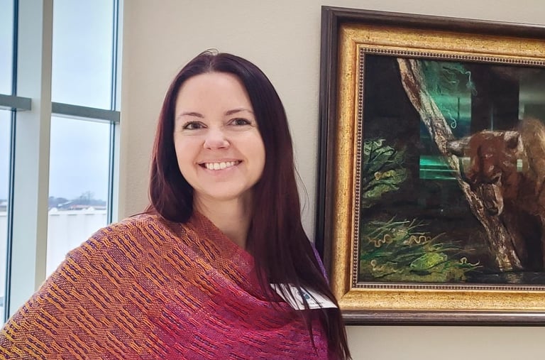 Sonja Oswalt is a fiber artist and felter in Knoxville, Tennessee who works with wool and silk