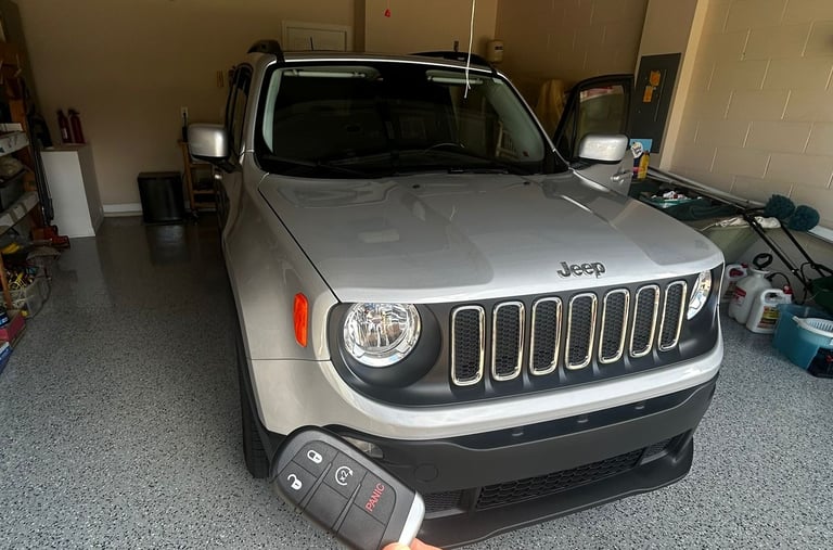 Mobile locksmith making transponder key for American brand vehicle