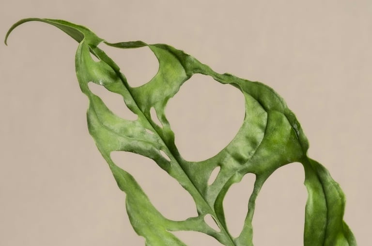 Monstera Obliqua with natural holes in the leaf