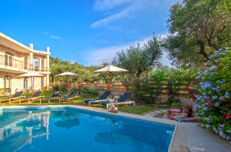 a private pool ideal for families stay