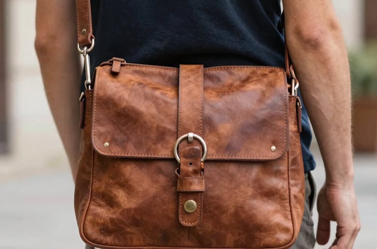 A happy customer checking their phone with a notification of a special sale offer.