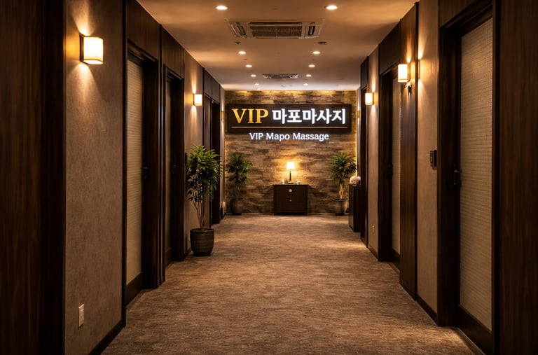 VIP 마포마사지 복도 공간