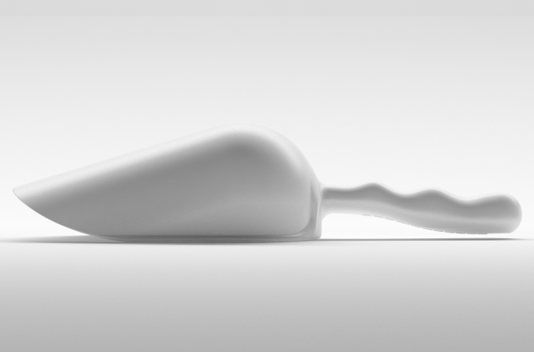 Professional white HACCP scoop for flour and grains. Food-grade certified.