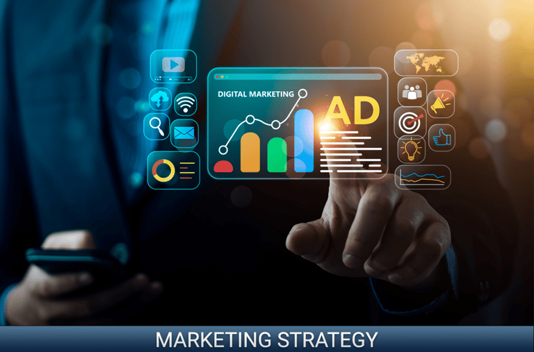 The Digital AD screen describes Marketing Strategy