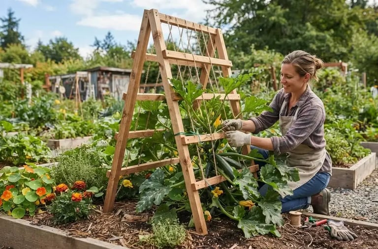 growing zucchini vertically