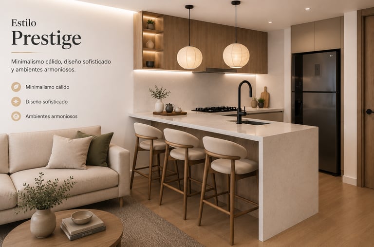 diseño interior estilo prestige japandi moderno