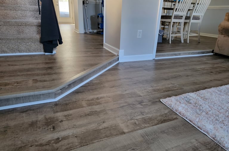 local contractor LVP luxury vinyl plank and trim installation