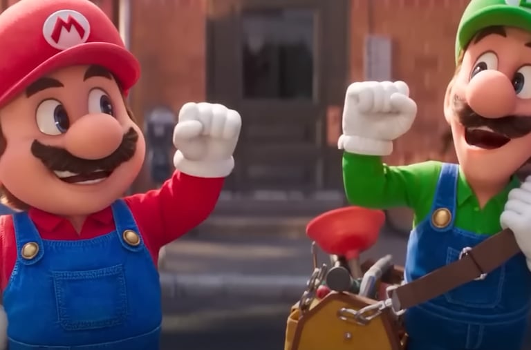Mario Movie Mario and Luigi Fist Bump