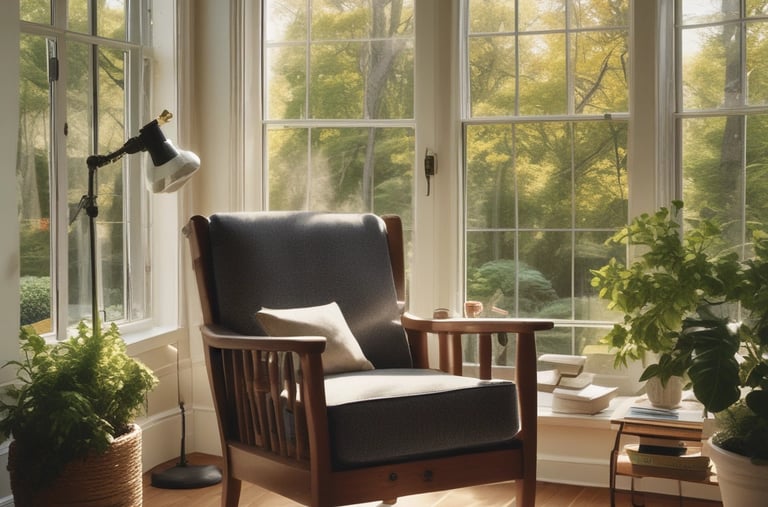 Natural textures and neutral colors in a home setting.