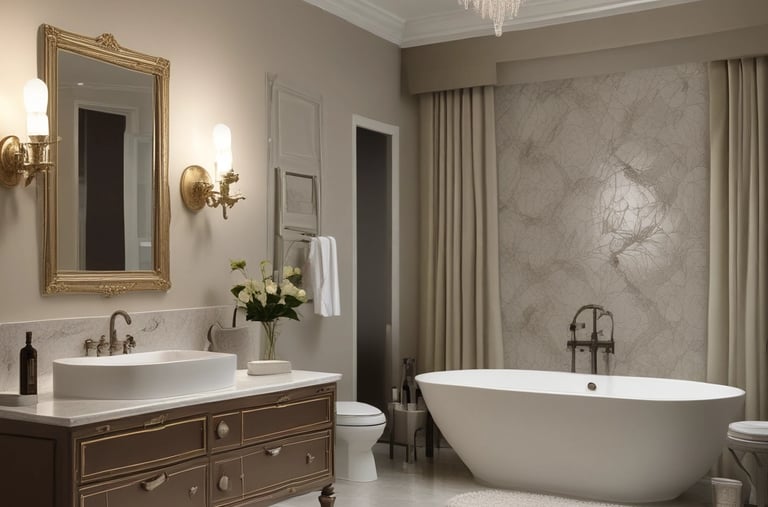 A modern bathroom with a glass shower enclosure featuring metal fixtures and a mounted showerhead. There is a wall-mounted toilet underneath a towel rack holding folded towels. A sink with a rectangular basin is positioned next to the toilet, and a small trash bin is on the floor beside it. The bathroom has tiled walls and a dark floor mat, and a window provides natural light.