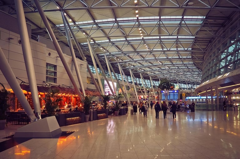 Interior of the airport terminal