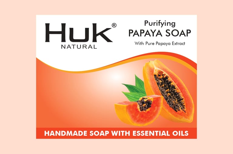 a soap bar with a papaya soap bar