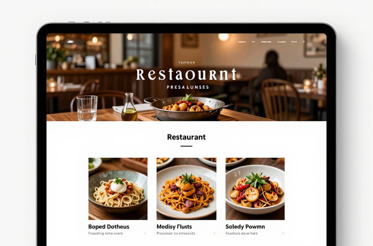A vibrant tablet screen featuring a real estate site with crisp photos and easy navigation.