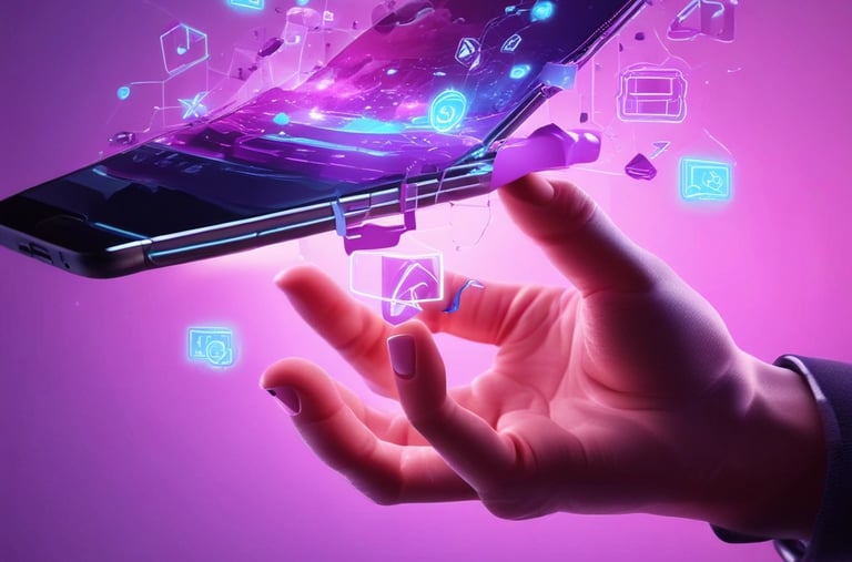 An inspiring image of a person reviewing business opportunities on a smartphone.