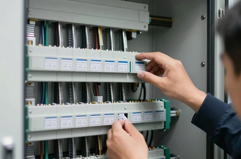 Smart pool control panel showing temperature and settings.