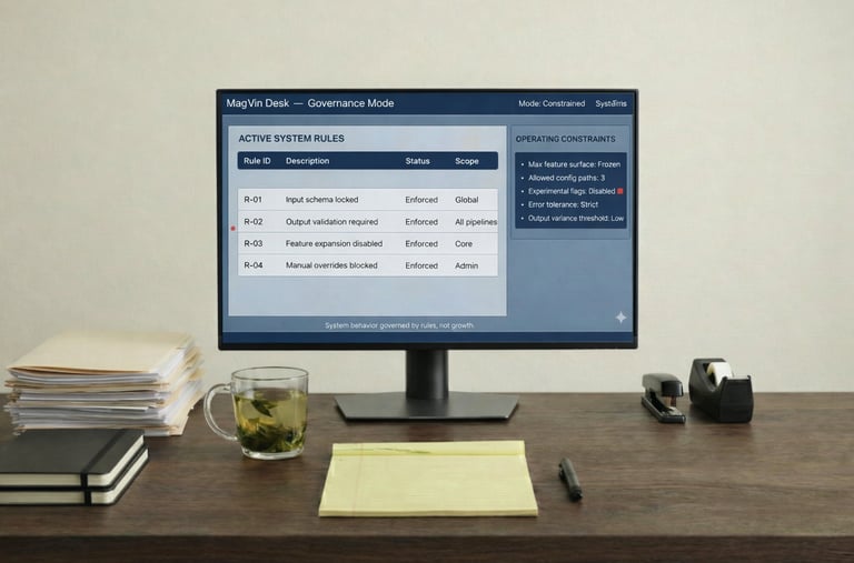 MagVin Desk v2 workspace reflecting expanded OCR capability and increased system complexity