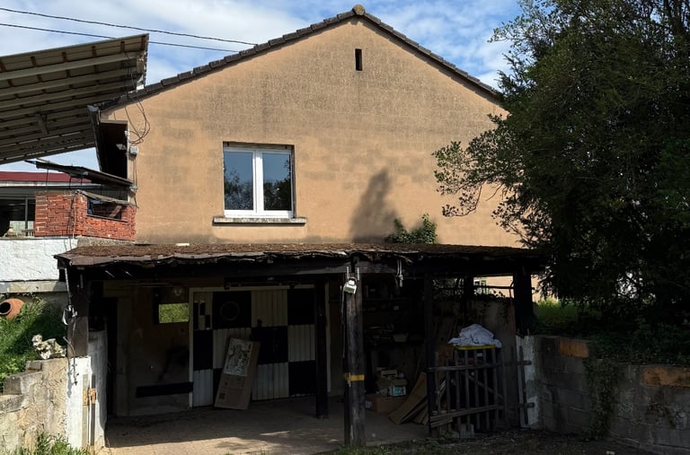 Façade actuel sans travaux donnant dans la cave