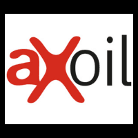 Axoil company logo featuring a red stylized 'ax' and black 'oil' text on a white background.
