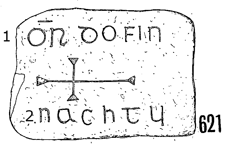 Clonmacnois Runestone 621 - Barony of Garrycastle, County of Offally, Ireland