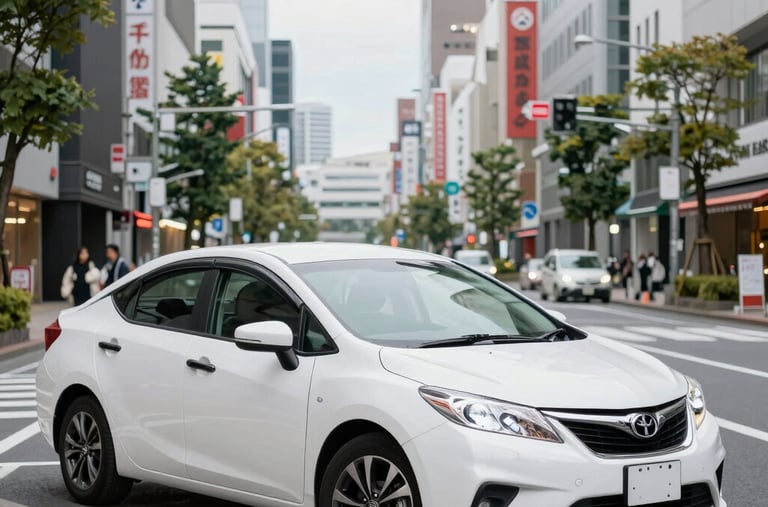 Suzuki Wagon R navigating an urban Sri Lankan street with ease.