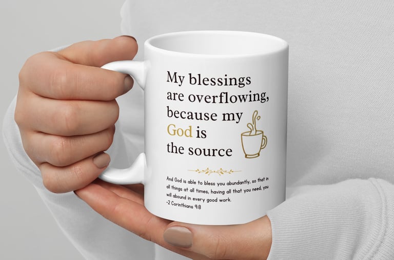 a person holding a mug of coffee