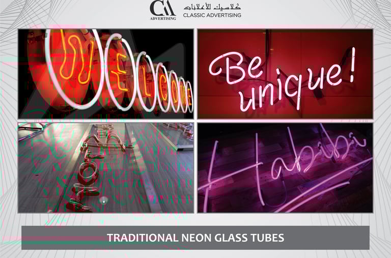 Traditional neon Glass tube