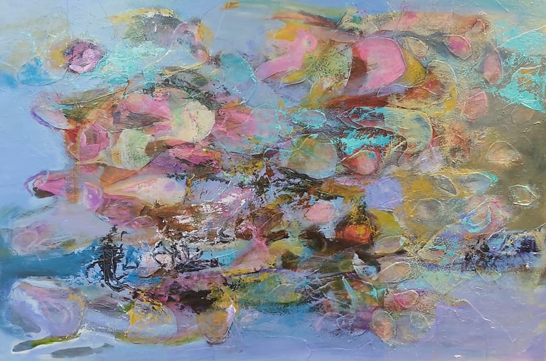 OCEAN SYMPHONY - acrylic painting by Paulette Melanson