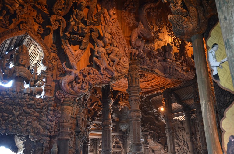 The Sanctuary of Truth Inside all carved out of wood