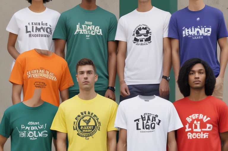 A black and white image featuring a person wearing a T-shirt with the text 'Jesus Died So I Could Live!' along with a reference to John 10:10. The text is large and bold, dominating the scene.