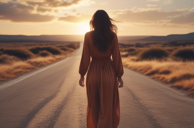 a man riding a skateboard down a street next to tall buildings