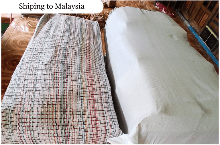 Pengiriman tas anyaman jali jali handmade Craftvitas Indonesia ke Malaysia untuk pasar internasional