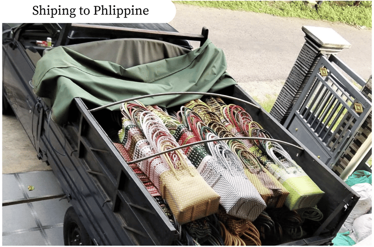 Pengiriman tas anyaman jali jali handmade Craftvitas Indonesia ke Filipina untuk kebutuhan ekspor